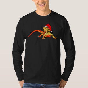 Camiseta Bearded Dragon Santa Hat Christmas Pagona Lizard R