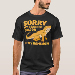 Camiseta Bearded Dragon School My Bearded Dragon Ate My Hom