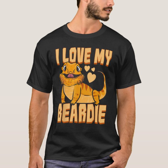 Camiseta Bearded Dragon Shirt For Kids Family I Love My Bea (Anverso)