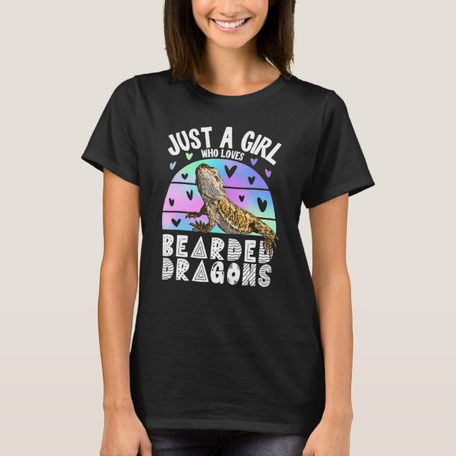 Camiseta Bearded Dragon T  Just A Girl Who Loves Bearded Dr (Anverso)