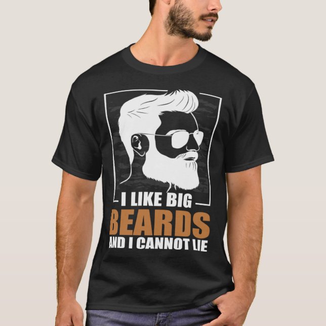 Camiseta Bearded Men I Like Big Beards And I Cannot Lie Des (Anverso)