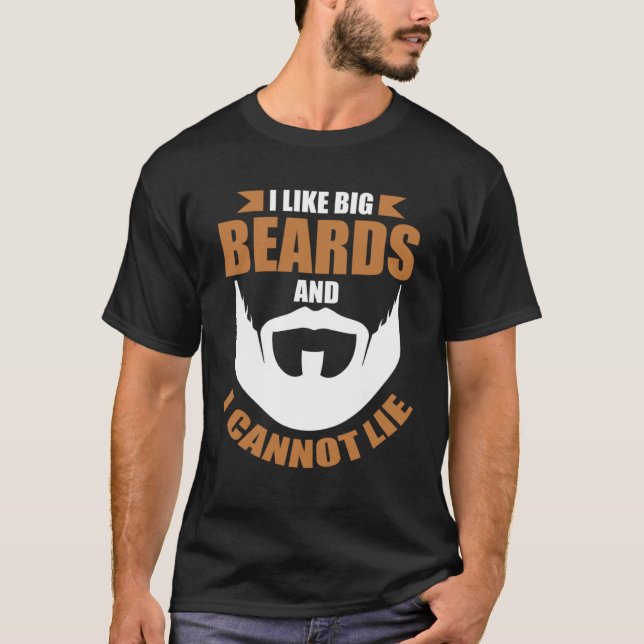 Camiseta Bearded Men I Like Big Beards And I Cannot Lie Des (Anverso)