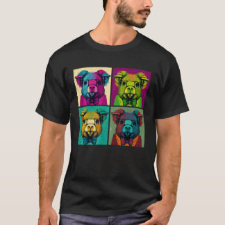 Camiseta Bearded Pig Pop Illustration Colorful Animal Men  