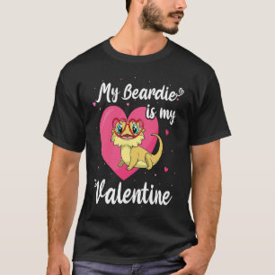 Camiseta Beardie Cute Lizard, Día de San Valentín de Dragón