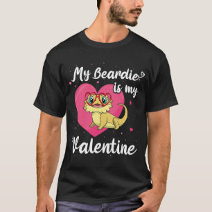 Camiseta Beardie Cute Lizard, Día de San Valentín de Dragón