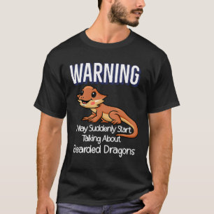 Camiseta Beardie mamá Cute Lizard Cita de advertencia Beard