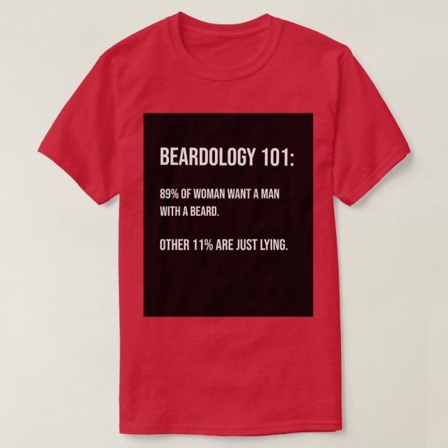 Camiseta beardología 1 (Diseño del anverso)