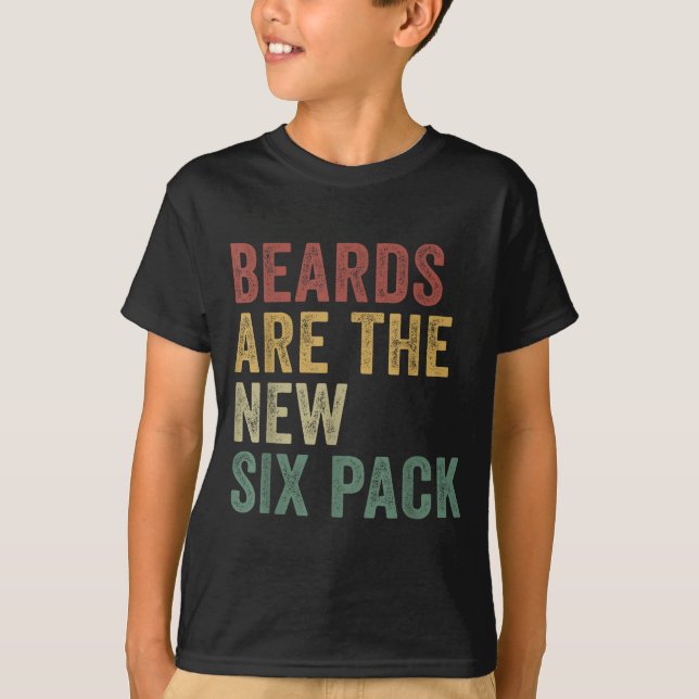 Camiseta Beards Are The New Six Pack Funny Bearded Men  (Anverso)