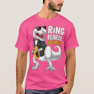 Camiseta Bearer de anillo infantil Saurus Shirt Tux T Rex B
