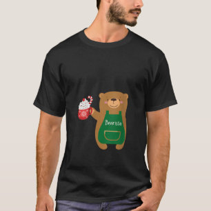 Camiseta Bearista Holiday Coffee Shop Bear Barista Cafe Bea