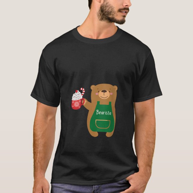 Camiseta Bearista Holiday Coffee Shop Bear Barista Cafe Bea (Anverso)