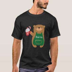 Camiseta Bearista Holiday Coffee Shop Bear Barista Cafe Bea