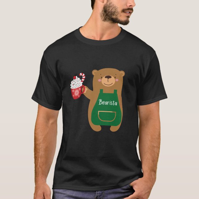 Camiseta Bearista Holiday Coffee Shop Bear Barista Cafe Bea (Anverso)