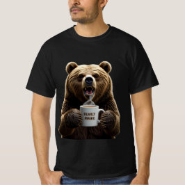 Camiseta Bearly Awake: Grumpy Bear Coffee Graphic