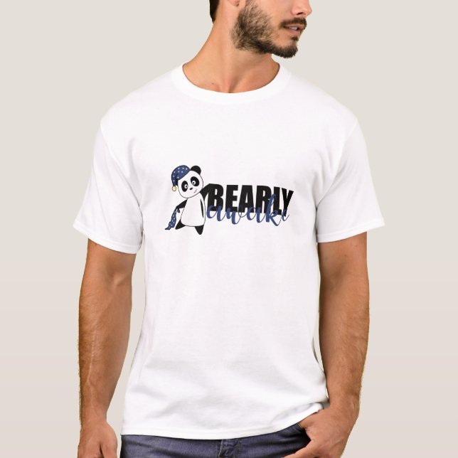 Camiseta Bearly Awake Panda Sleepyhead Teddy (Anverso)