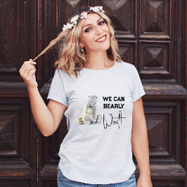 Camiseta Bearly Wait Polar Bear Chica rosa Baby Shower