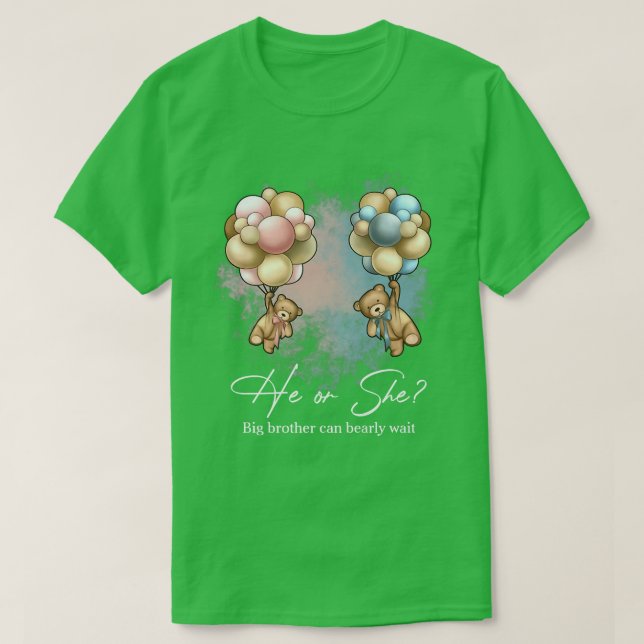 Camiseta Bears Balloons El Gran Hermano Puede Esperar El Gé (Diseño del anverso)