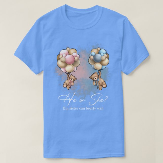 Camiseta Bears Balloons La Gran Hermana Puede Esperar A Gén (Diseño del anverso)