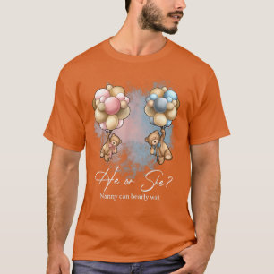Camiseta Bears Balloons Nanny Puede Esperar La Revelación D