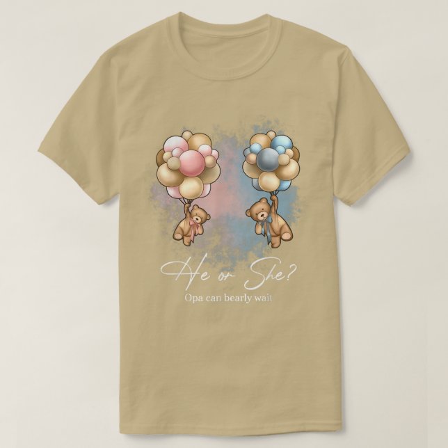 Camiseta Bears Balloons OPA puede esperar la revelación de  (Diseño del anverso)
