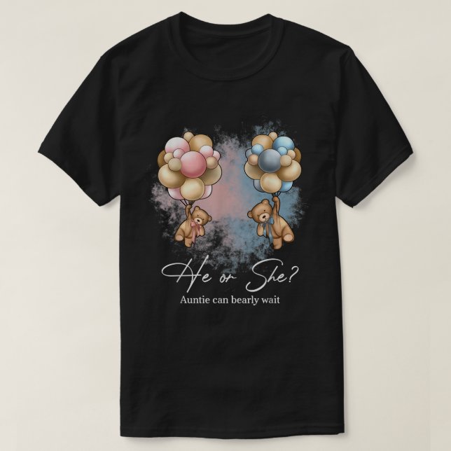 Camiseta Bears Balloons Tía puede esperar pronto a la Revol (Diseño del anverso)