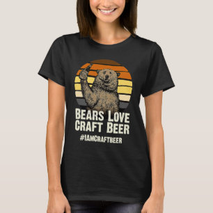 Camiseta Bears Love Craft Beer Camping Grizzly Pride
