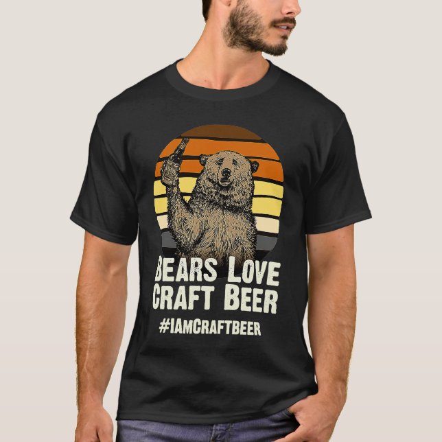 Camiseta Bears Love Craft Beer Camping Grizzly Pride (Anverso)