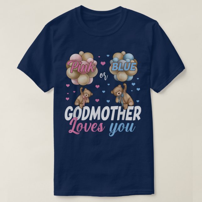 Camiseta Bears Pink O Blue GodMother Te Ama La Reserva De G (Diseño del anverso)