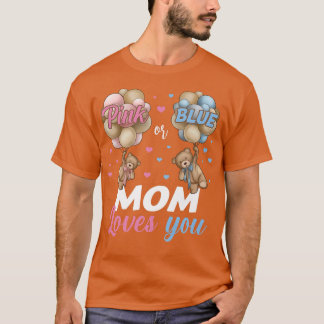 Camiseta Bears Pink O Blue Mom Te Ama La Revelación De Géne