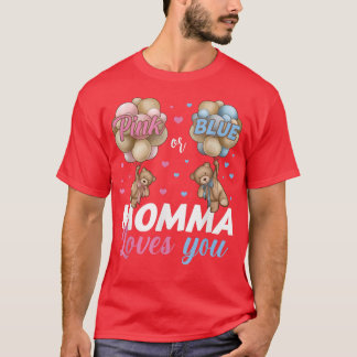 Camiseta Bears Pink O Blue Momma Te Ama Revelación De Géner