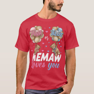 Camiseta Bears Pink or Blue Memaw Amas A Tu Género Revelar