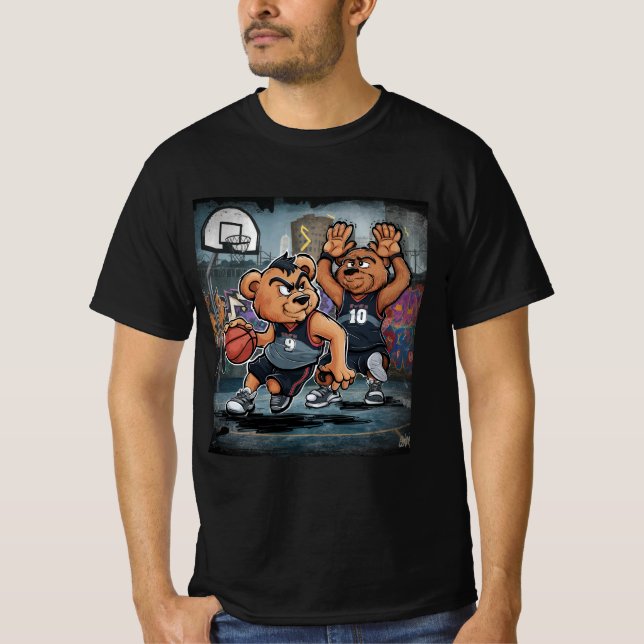 CAMISETA BEARS PLAYING BASKETBALL  (Anverso)