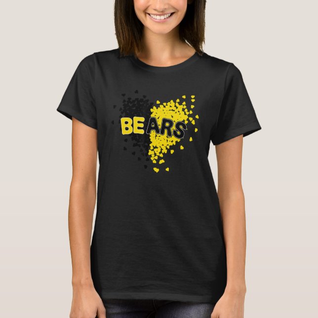 Camiseta Bears Pride Teams School Spirit Black and Yellow H (Anverso)