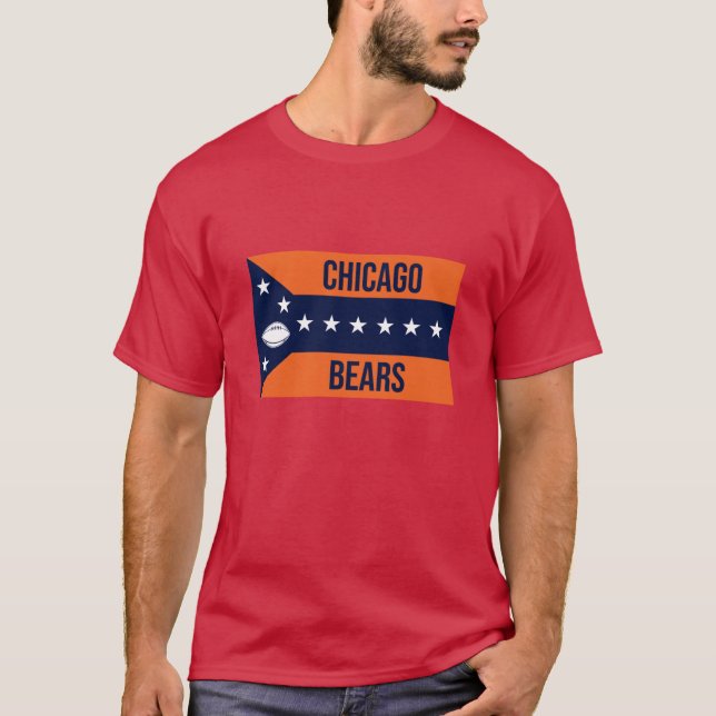Camiseta Bears Victory Flag Art retro (Anverso)
