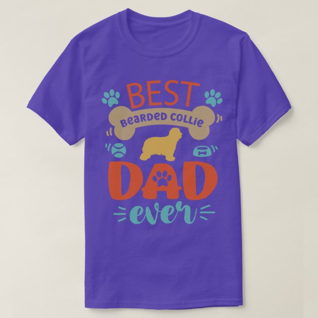 Camiseta Beart Collie Dog Dad (Diseño del anverso)