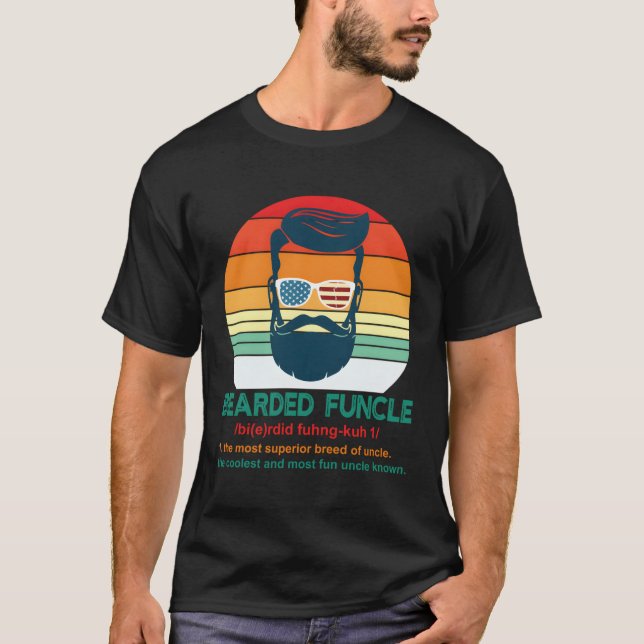 Camiseta Beart Funcle Definition Funny Uncle Retro Vintag (Anverso)