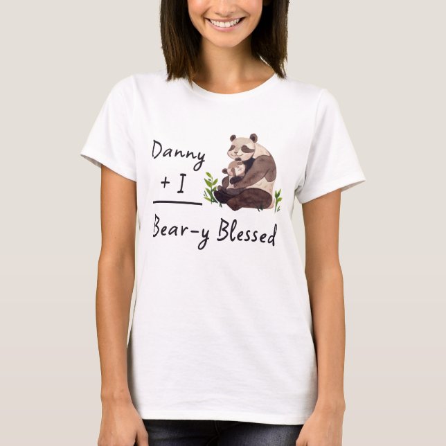 Camiseta Beary Blessed Panda Mom Shirt | Matching Baby Tee (Anverso)