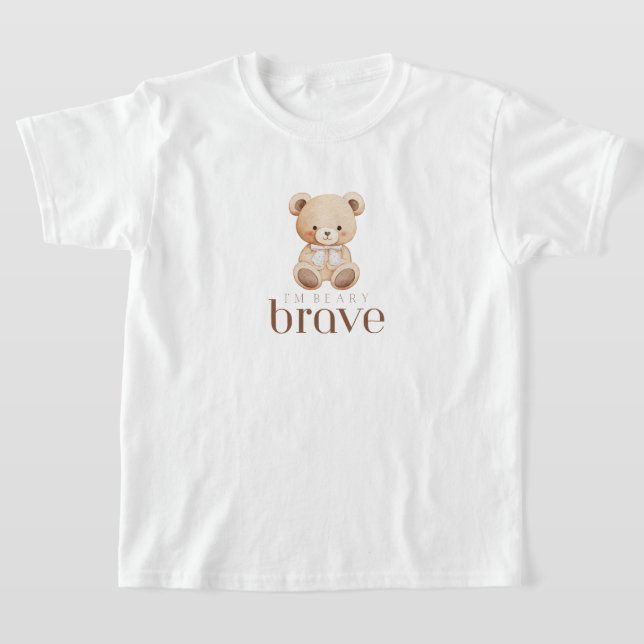 Camiseta beary brave childhood cancer sick kids cute  (Distribución)