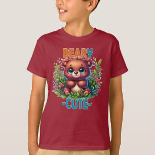 Camiseta Beary Cute. Personalizado de Oso de Teddy sonriend