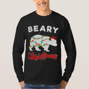 Camiseta Beary Merry Christmas For Bear Avers Funny Xmas L