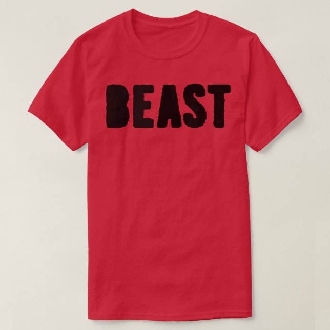 Camiseta BEAST Gym Fitness Workout Bodybuilding Motivation  (Diseño del anverso)