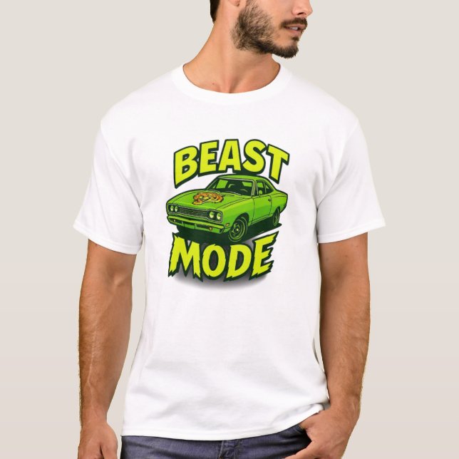 Camiseta Beast Mode 1969 Plymouth Road Runner (Anverso)