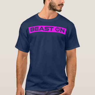 Camiseta Beast ON Pink Gym Fitness Workout Gym Saying Motiv