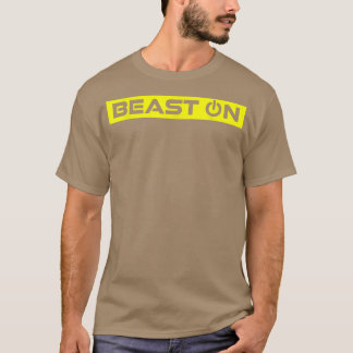 Camiseta Beast On Yellow Gym Fitness Workout Gym Saying Mot