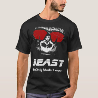 Camiseta BEAST The only mode I know   Funny Workout Gym Yog