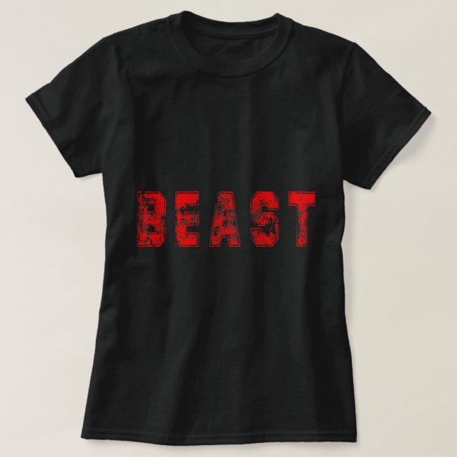 Camiseta BEAST Vintage Levantamiento de peso Salud Fitness  (Diseño del anverso)