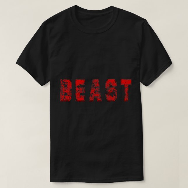 Camiseta BEAST Vintage Levantamiento de peso Salud Fitness  (Diseño del anverso)