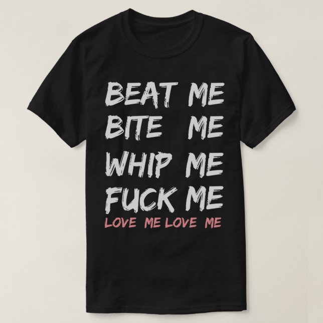 Camiseta Beat me bite me whip me Joan Jett     (Diseño del anverso)