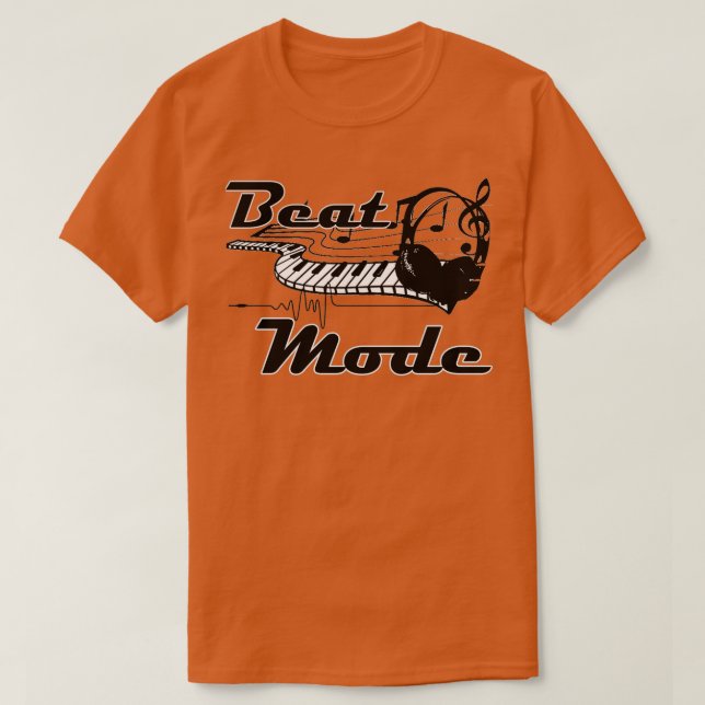 Camiseta Beat Mode Music Lover Producer DJ Design  (Diseño del anverso)