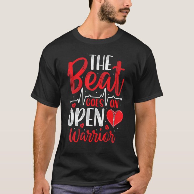 Camiseta Beat Se Enfrenta A Cirugía De Corazón Abierto (Anverso)